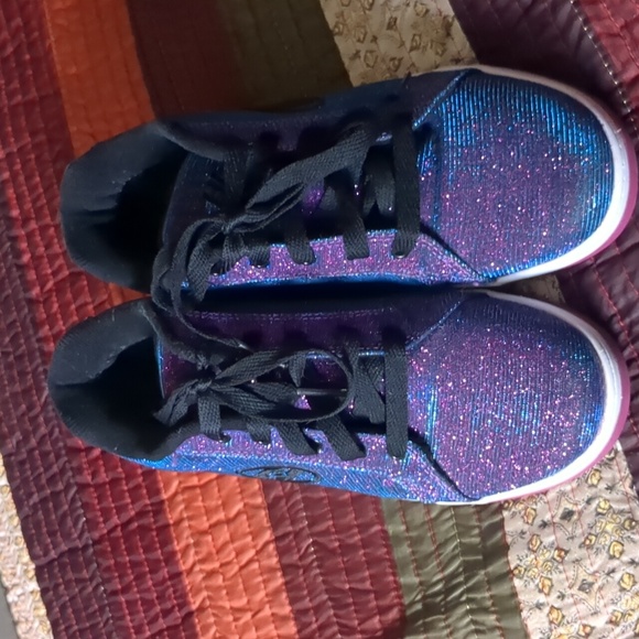 HEELYS* Galaxy super sparkle purple blue colour shift rear wheel HEELY shoes - Picture 8 of 17